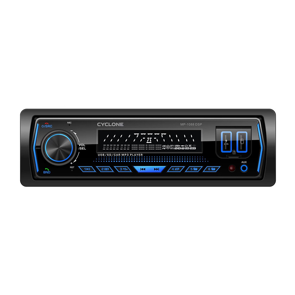 Автомагнітола CYCLONE MP-1088 DSP (Micro SD, Bluetooth, FM, USB,12 міс гарантія)