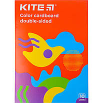 Картон А4 кольоровий двосторонній 10 аркушів 10 кольорів Kite Fantasy K22-255-2, 63006