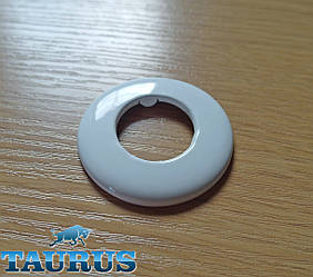 Білий декоративний mini фланець з н/ж сталі ThermoPulse White D42мм, висота 4 мм; під внутрішній d1/2' (d20мм)