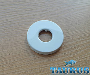 Білий декоративний фланець ThermoPulse White розмір D54 мм/висота 6 мм, під внутрішній розмір 1/2". Латунь