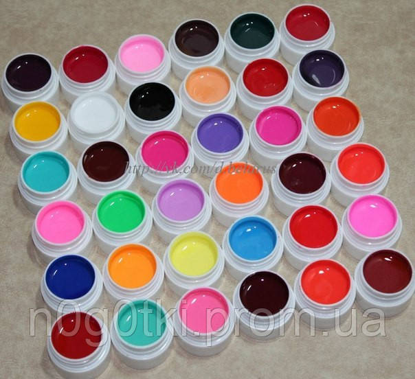 Гель краски цветные СОСО для покрытия ногтей набор 36 шт по 5 мл - фото 1 - id-p176200780