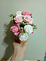 Подарки девушкам женщинам на 14 февраля 8 марта день рождения букеты из мыльных роз из твердого мыла, 7 шт.