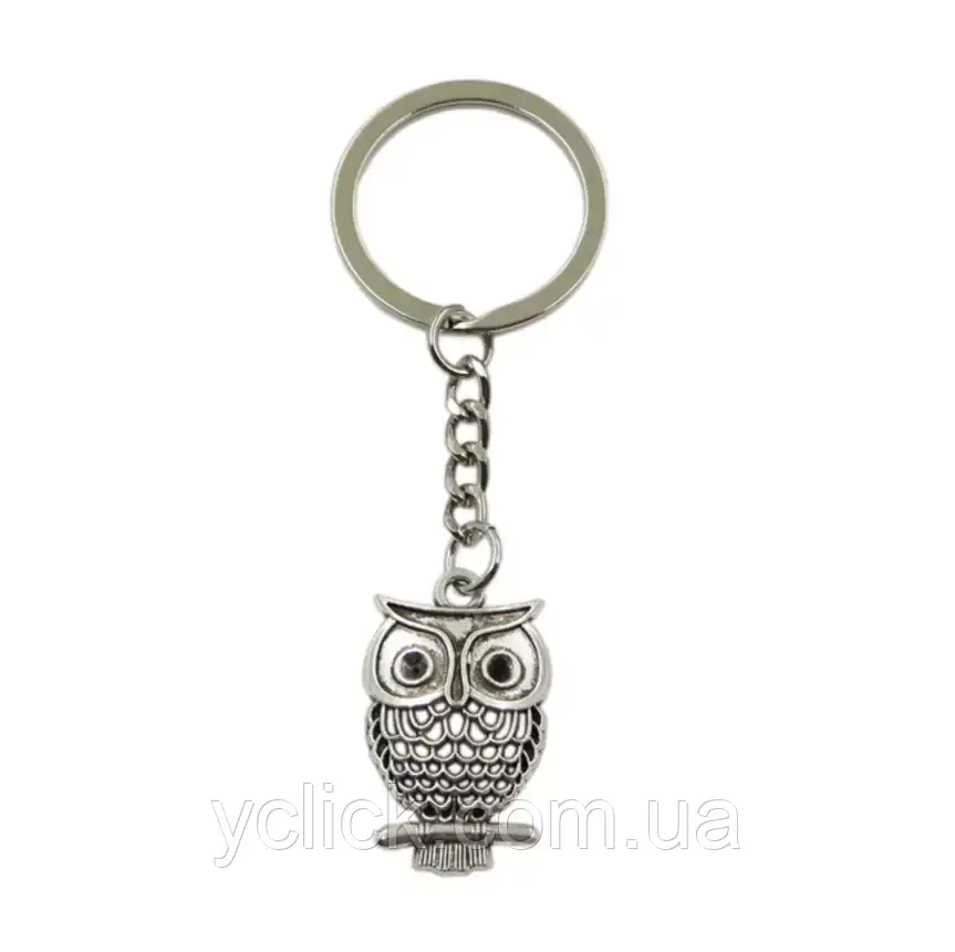 Брелок для ключів "Сова/Owl/Птах 1". Брелок металевий на ключі, сумку, рюкзак Брелок чоловічий, жіночий