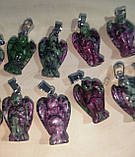 Кулон, підвіс — ангел із цоїзиту на шнурку, фото 2