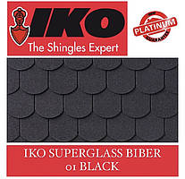 Бітумова черепиця IKO Superglass-Biber 01 BLACK