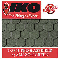 Бітумова черепиця IKO Superglass-Biber 03 AMAZON GREEN