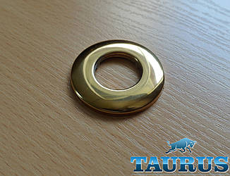 Золота плоска накладка (фланець - чашка) н/ж сталі ThermoPulse D42 мм, висота 4мм, під d1/2" (20мм)