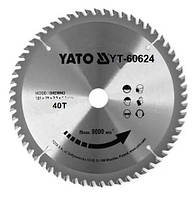 Диск Для Циркулярной Пилы Ø 185 х 30 х 2.2 мм, 40 зубьев YATO (YT-60624)