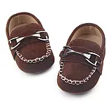 Пінетки для хлопчика 13см,11см коричневі, фото 2