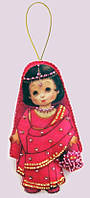 Набір для виготовлення ляльки з фетру для вишивання бісером Лялька. Індія