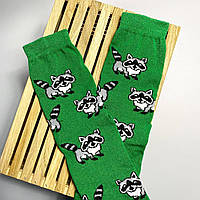 Шкарпетки жіночі високі 1 пара "Єноти" зелені 36-41 р