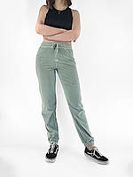 Джоггеры женские летние Штаны свободные на резинке летний джинс Фисташковый цвет M/L