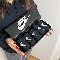Набор женских длинных хлопковых качественных повседневных спортивных носков Nike 36-41 на 5 пар для девушек MS