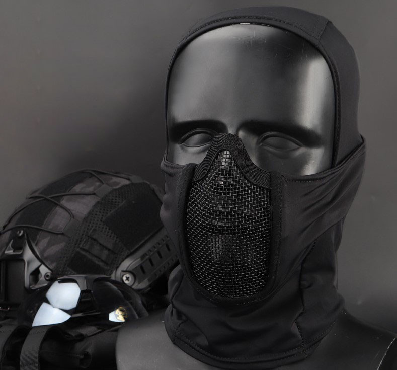 Маска захисна для пейнтболу, страйкболу WoSporT Shadow Fighter Mask OD (MA-113) чорний