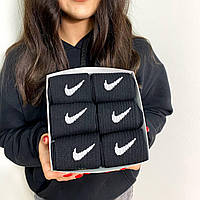 Подарочный бокс женских высоких спортивных демисезонных фирменных носков Nike 36-41 6 пар для девушек MS