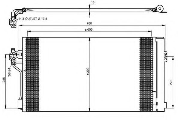 Радіатор АС DB Vito W 639 (03-) 3.2 V6 Benz. M A/C +/- A/A