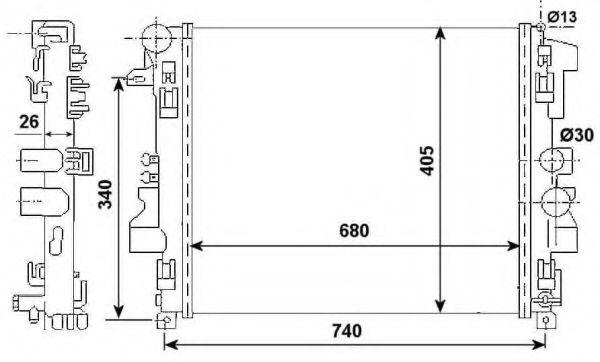 Радіатор охолодження MB Vito (W639) 03- (-/+AC)
