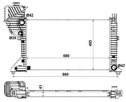 Радіатор охолодження MB Sprinter 2.2-2.7CDI 00-06 (Economy Class)
