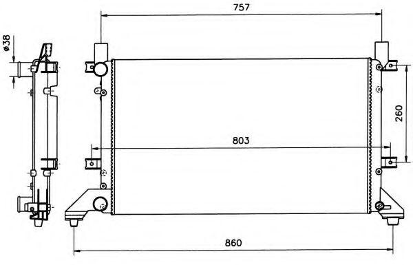 Радіатор охолодження VW LT 1996-2006 58240 NRF