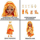 УЦІНКА! Лялька Рейнбоу Хай Міна Флер Rainbow High S4 Meena Fleur Saffron Gold Fashion Doll 4 серія 578284, фото 7