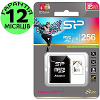 Карта памяти 256 Гб Silicon Power Elite microSDXC UHS-I Class 10, micro sd, флеш карта микро сд для телефона