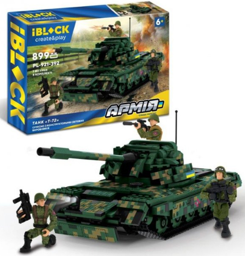 Конструктор IBLOCK Армія Танк Т-72 899 дет