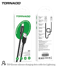 USB-L TORNADO TX9 (2.4A/1m) Lighting, iphone black