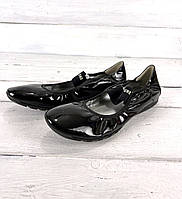 Туфлі балетки стильні Un Matin Ldete, чорні, Розмір 38 (24 см), Відмінний стан