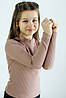 Гольф для дівчинки з горловиною стоєчкою тканина трикотаж 'мустанг'в широкий рубчик колір капучино (116-164), фото 6