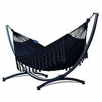 Гамак Santia з металевим каркасом для двох осіб Бежевий Чорний