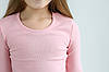 Кофта для дівчинки тканина трикотаж 'мустанг' в широкий рубчик колір рожевий (116-164), фото 7