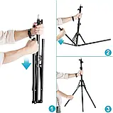 Студійна стійка Profi-light SS-120, штатив для студійного світла 1.2 м., фото 2