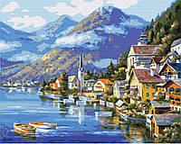 Картина по номерам Деревня у подножья горы, 40х50 Brushme (BS6936)