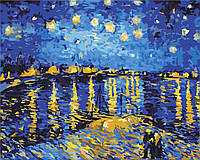 Картина по номерам Звездная ночь над Роной. Ван Гог, 40х50 Brushme (BS323)