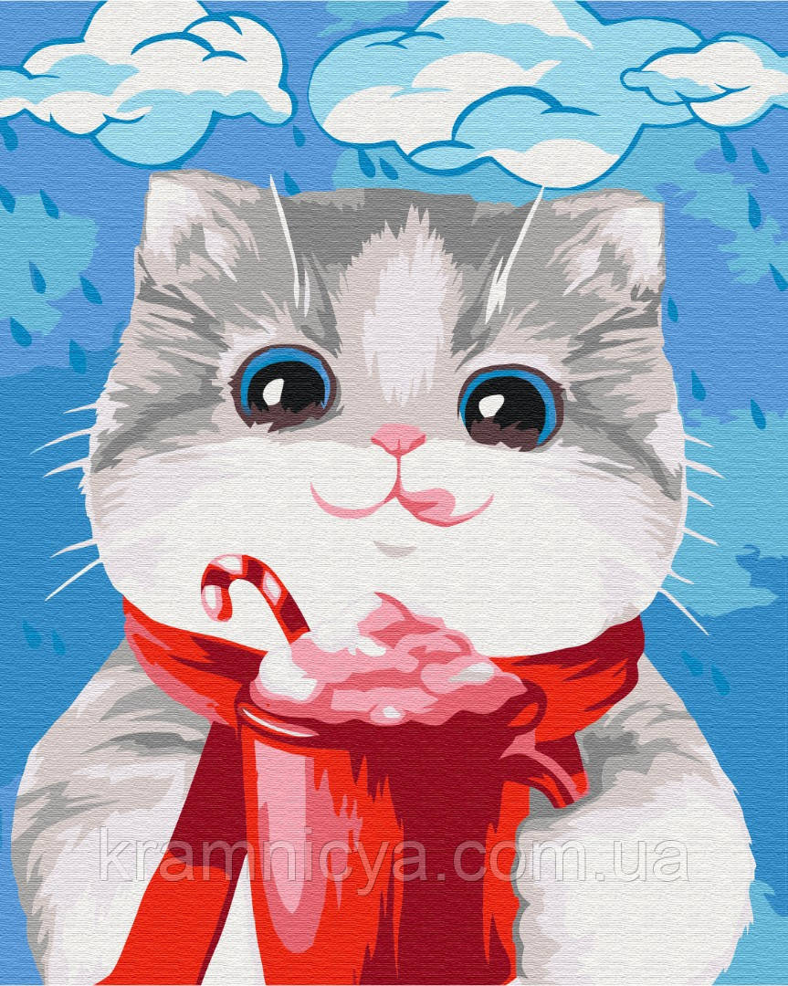 Картина за номерами Смаколик для котика, 40х50 Brushme (BS51623)