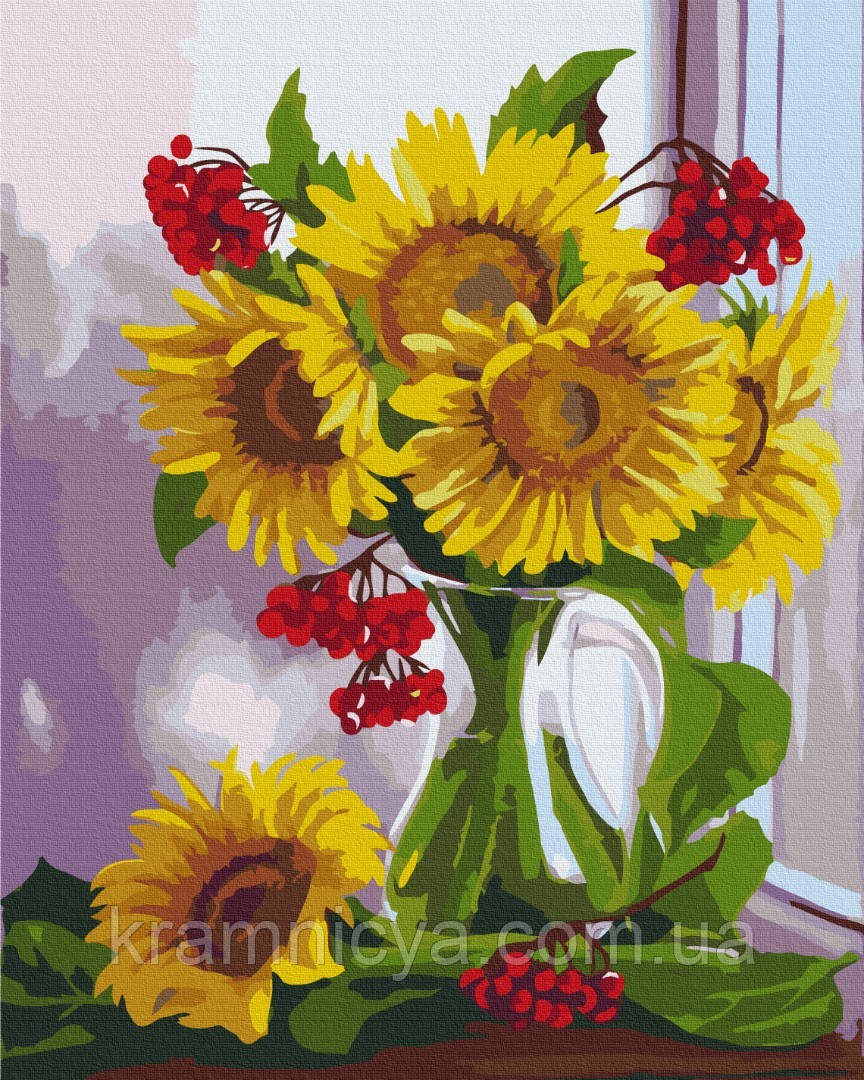 Картина за номерами Калинові соняхи, 40х50 Brushme (BS53485)