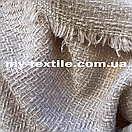 Твід костюмна (брючна) тканина щільна Бежевий класичний, фото 2