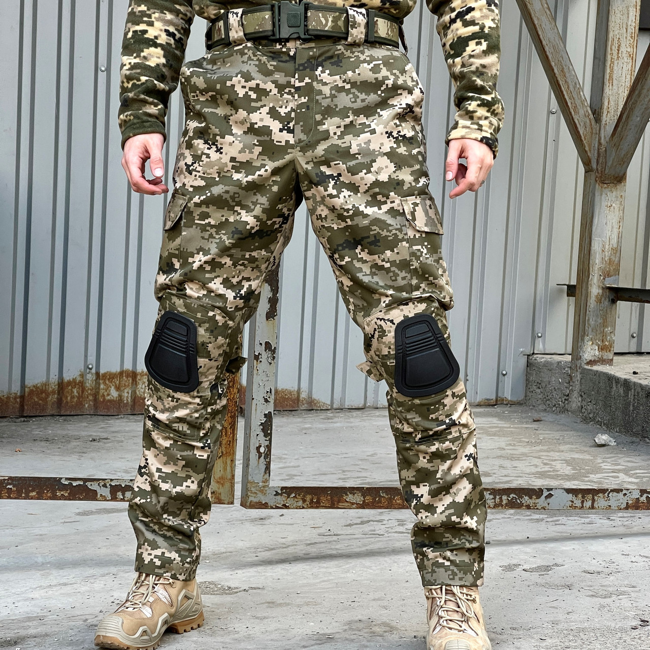 Тактические Военные Штаны с Наколенниками Пиксель Боевые Армейские ...