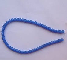 Бусина Куля колір волошковий нефрит 6 мм