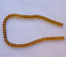 Бусина Куля колір бурштиновий 6 мм