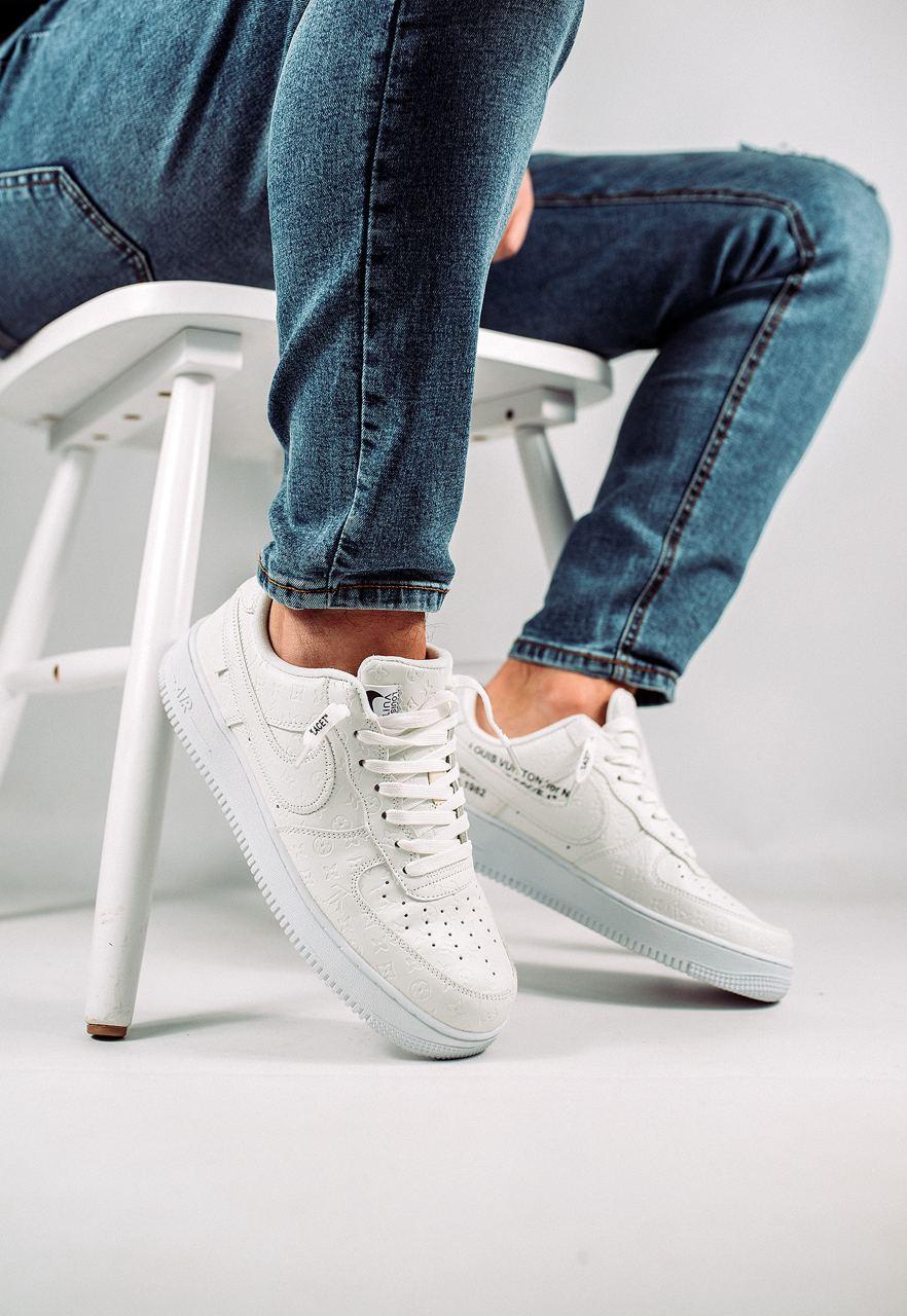 Louis vuitton white cheap air force ones