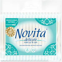 Новинка Ватные палочки Novita Delicate в полиэтиленовом пакете 200 шт. (4823071615913) !