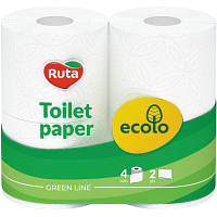 Новинка Туалетная бумага Ruta Ecolo 2 слоя 4 рулона (4820023747135) !