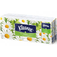 Новинка Салфетки косметические Kleenex Aroma с ароматом ромашки двухслойные 10 пачек по 10 шт. (5901478905277)
