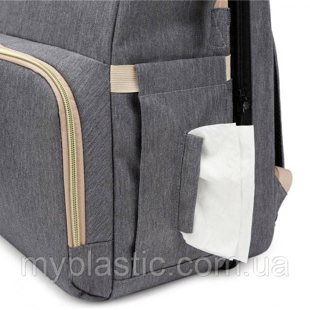 Универсальный рюкзак-кроватка для мам по уходу за детьми Living Traveling Share. PC-554 Цвет: серый - фото 8 - id-p1800022341