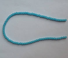 Бусина Куля колір блакитний нефрит 4 мм