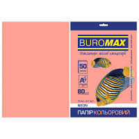 Новинка Бумага Buromax А4, 80g, NEON pink, 50sh (BM.2721550-10) !