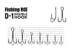 Гачок подвійний №1 D-1 BC (5шт/уп) арт.33-01-001 ТМ FISHING ROI