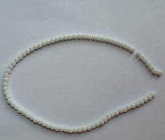 Бусина Куля колір білий 4 мм