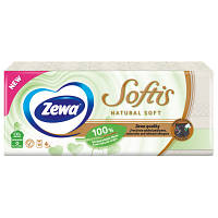 Новинка Салфетки косметические Zewa Softis Natural Soft 10 x 9 шт. (7322541351872) !